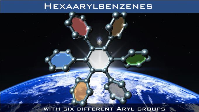 Hexaarylbenzenes (HAB) can be prepared at will through programmed synthesis